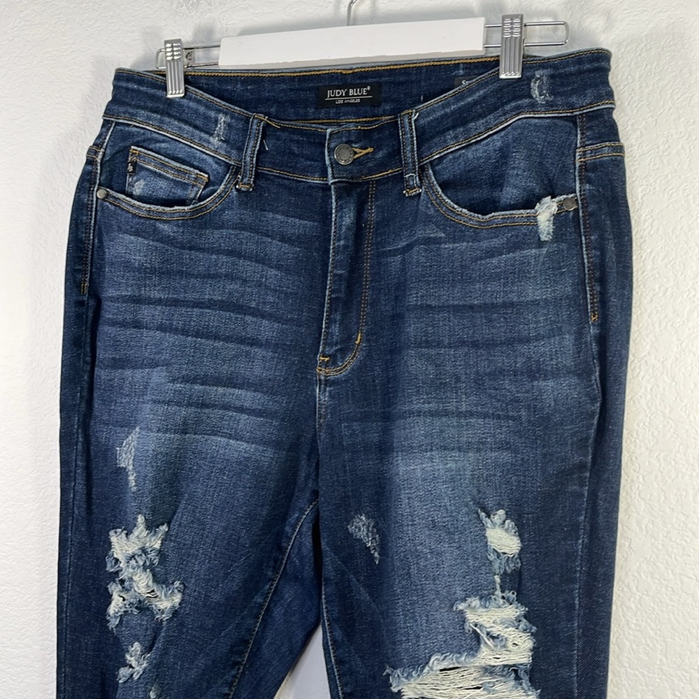 Judy Blue High Waist Distressed Skinny Jeans size 14W - Picture 3 of 9